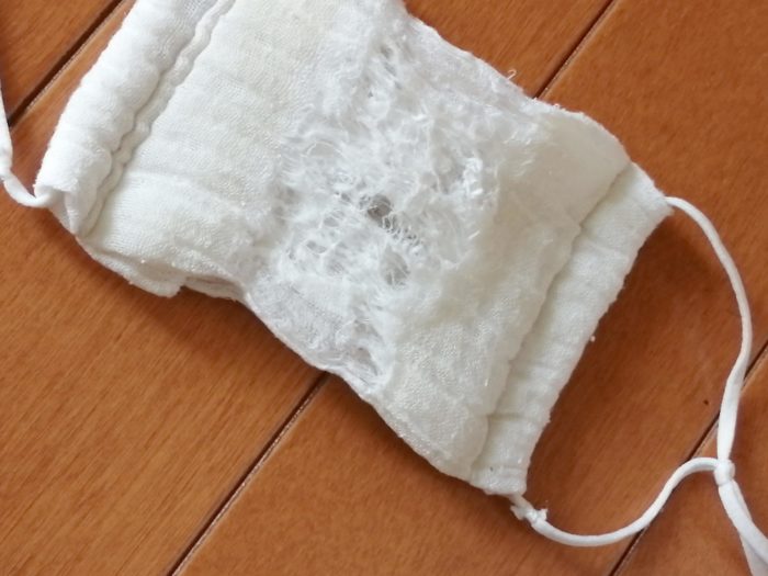 使用して1週間後のアベノマスク